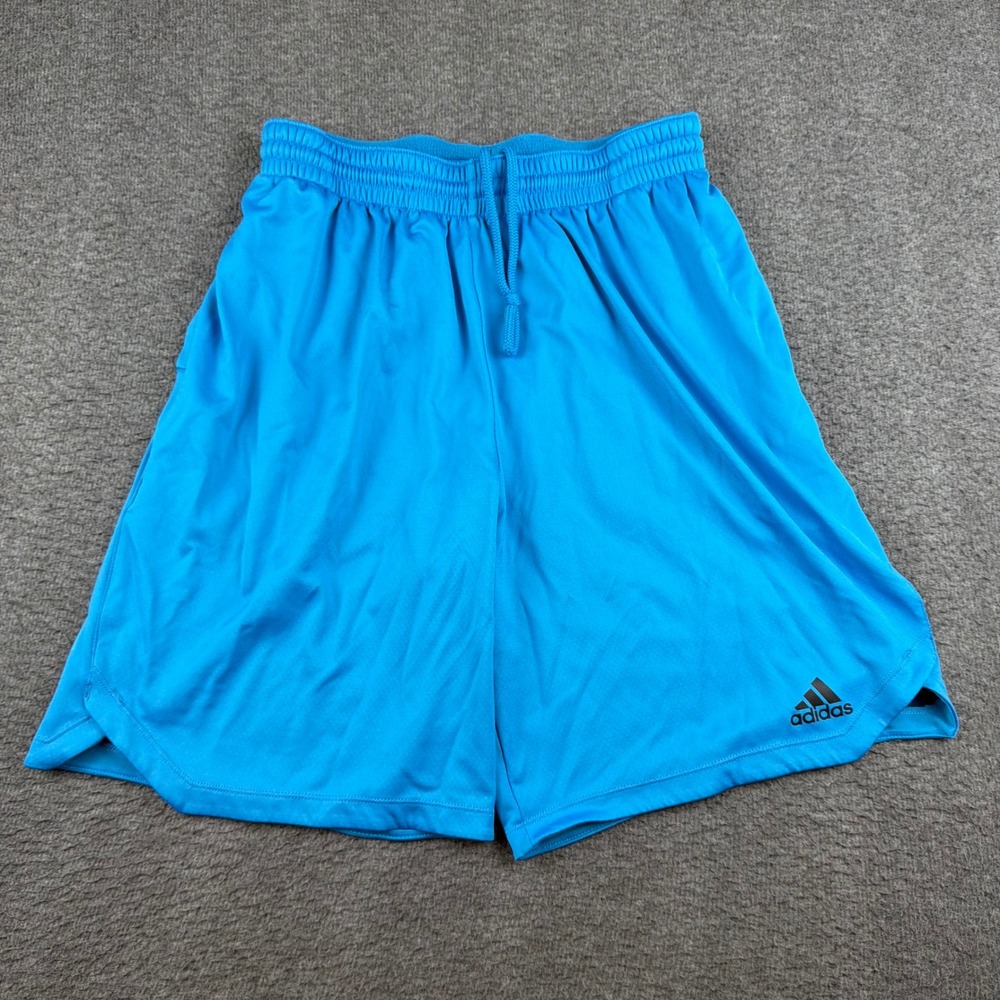 Adidas Performance Shorts Men's Medium Blue Athletic Gym Workout Logo‎